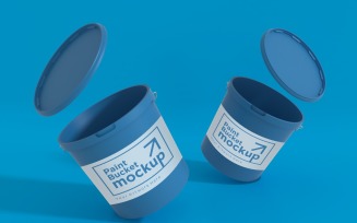 Plastic Paint Bucket Container packaging mockup 30
