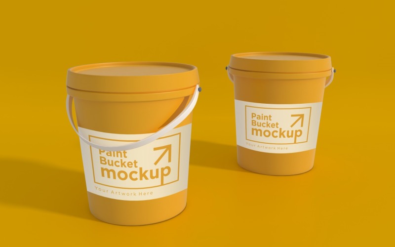 Plastic Paint Bucket Container packaging mockup 32 Product Mockup