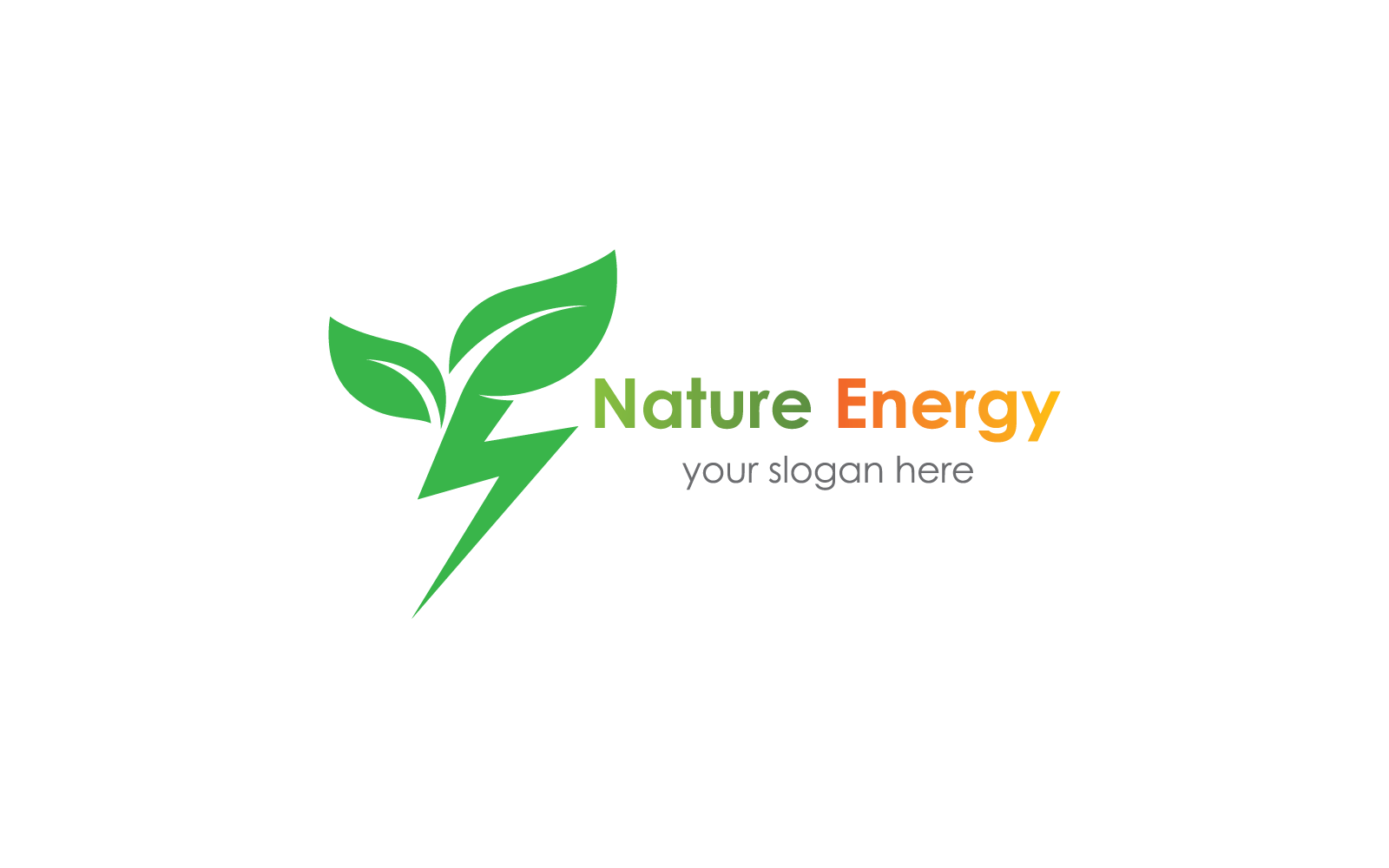 Шаблон дизайна логотипа векторной иллюстрации иконки экоэнергии