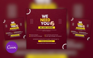 We Want You Hiring Design Template