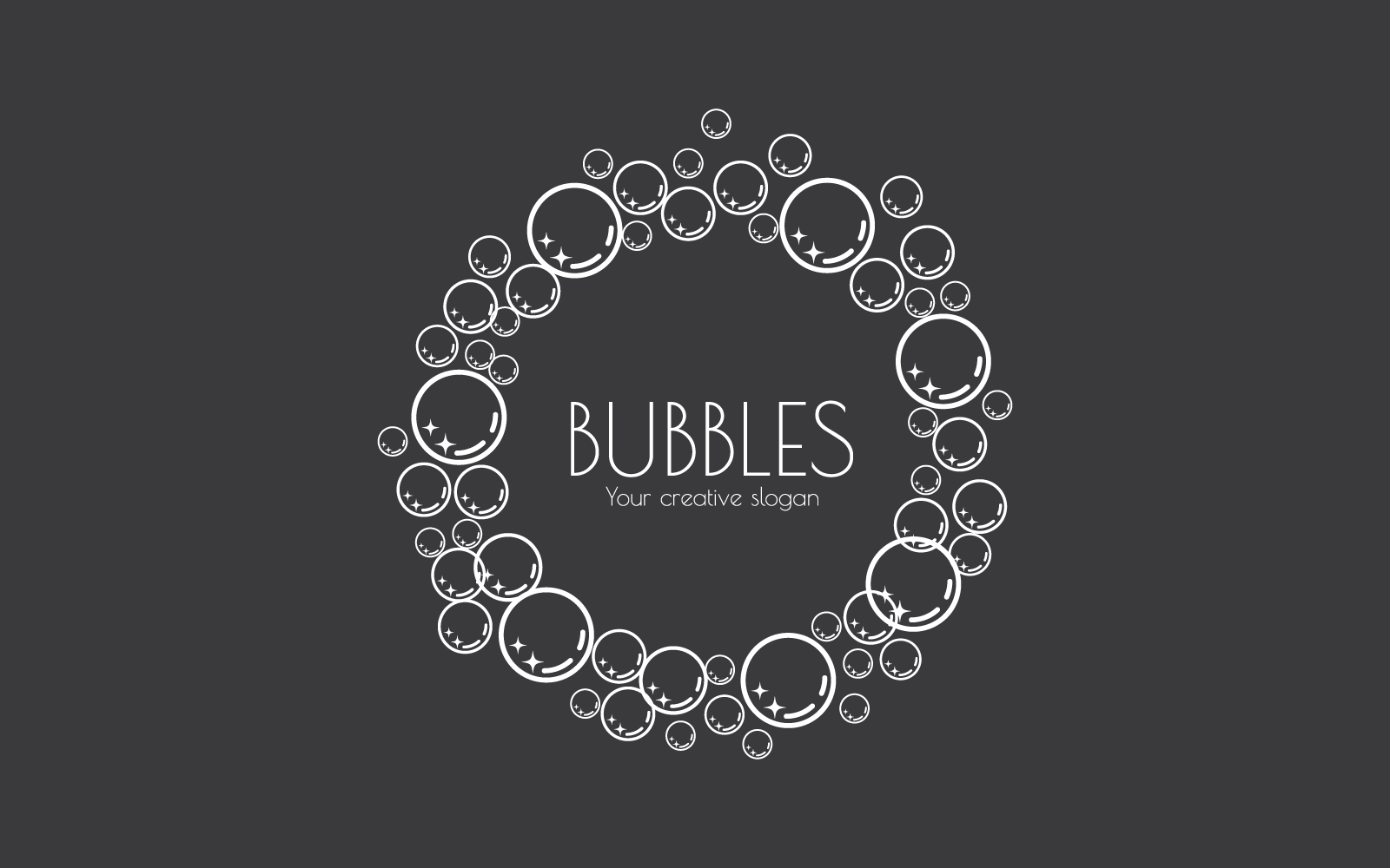 Bubble realistic natural illustration vector template