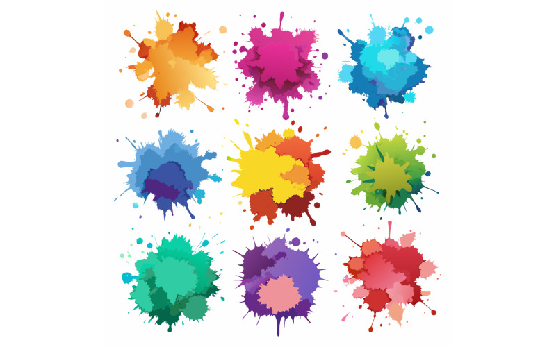 ChromaBurst - Dynamic Color Splash Design Pack for Graphic Artists and Creatives Bundle 3 Vector Graphic