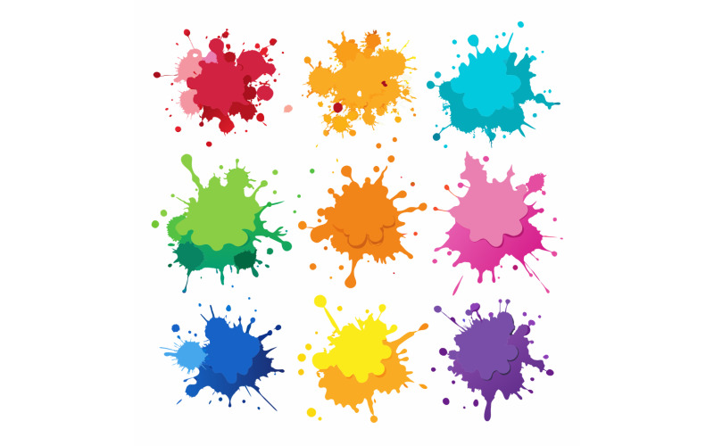 ChromaBurst - Dynamic Color Splash Design Pack for Graphic Artists and Creatives Vector Graphic