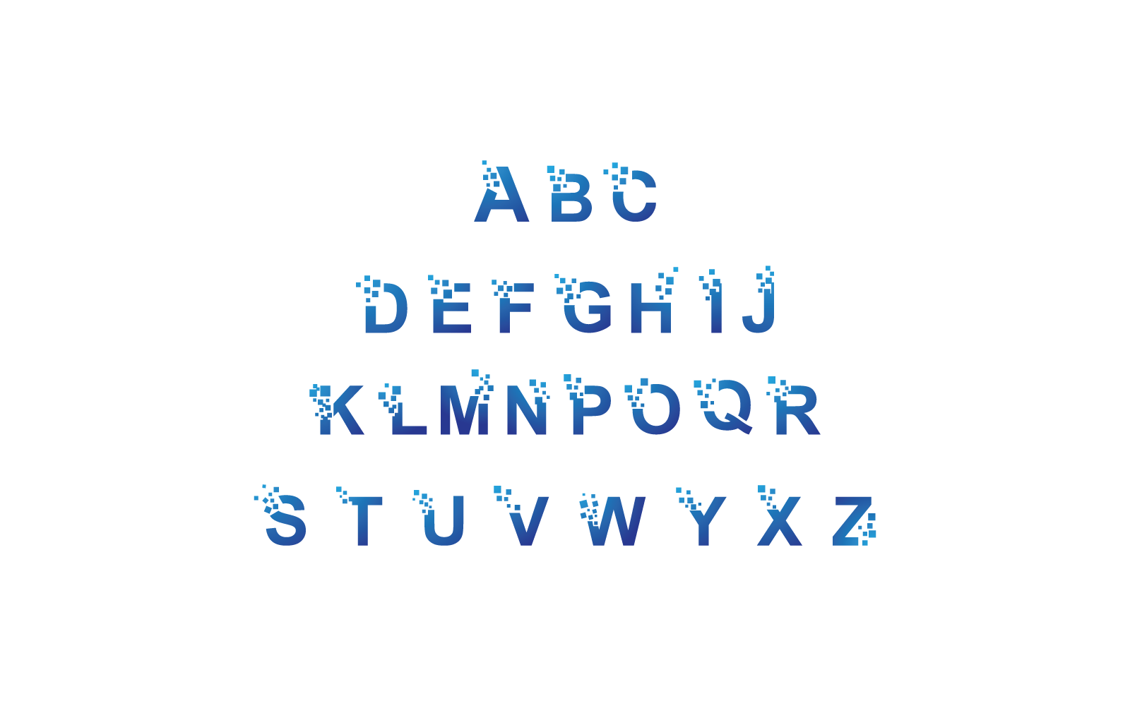 Initial letter alphabet pixel style logo vector design