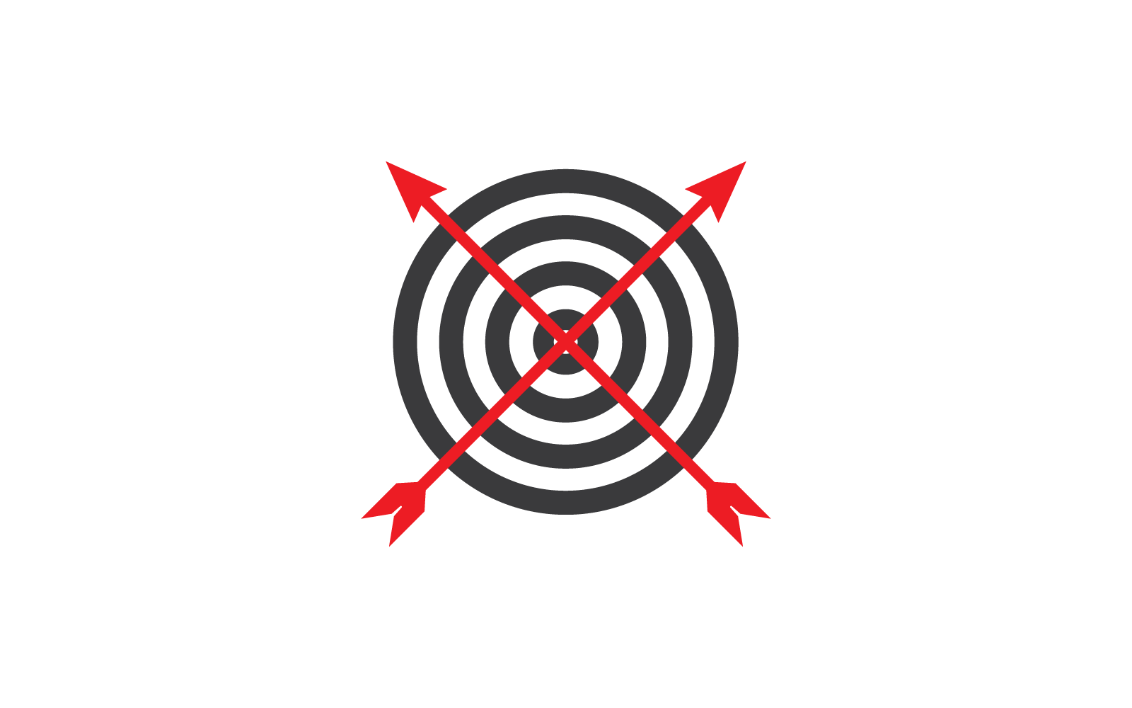 Target icon vector flat design illustration Logo Template