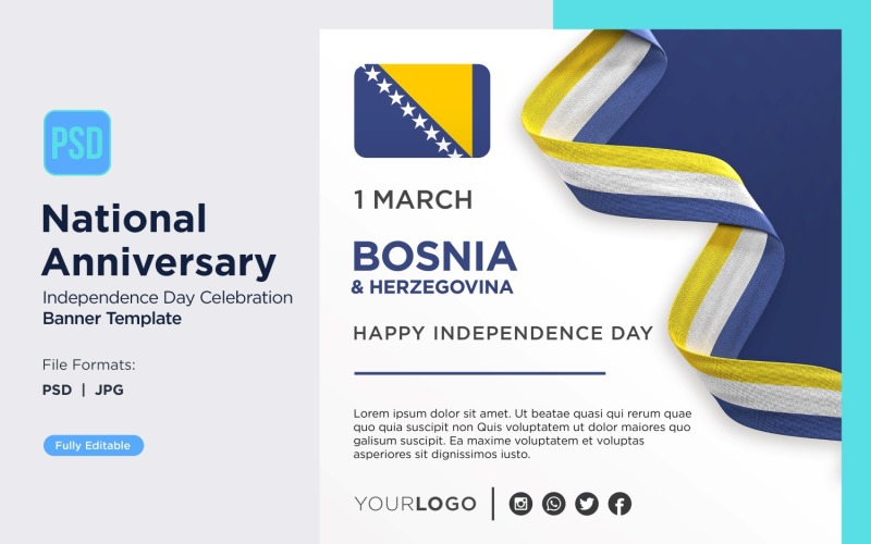 Botswana National Day Celebration Banner Corporate Identity