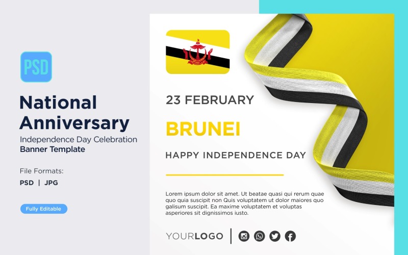 Brunei National Day Celebration Banner Corporate Identity