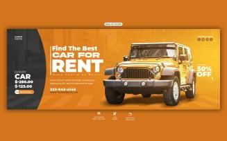 Car Rental Automotive Social Media Banner Template