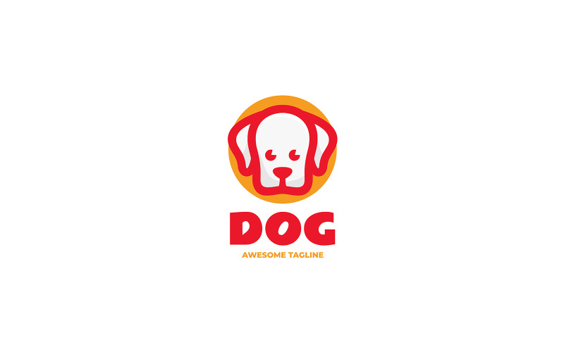 Dog Simple Mascot Logo Design 3 Logo Template