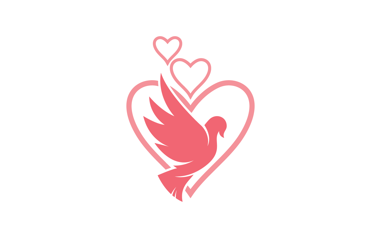 Dove bird logo illustration vector design