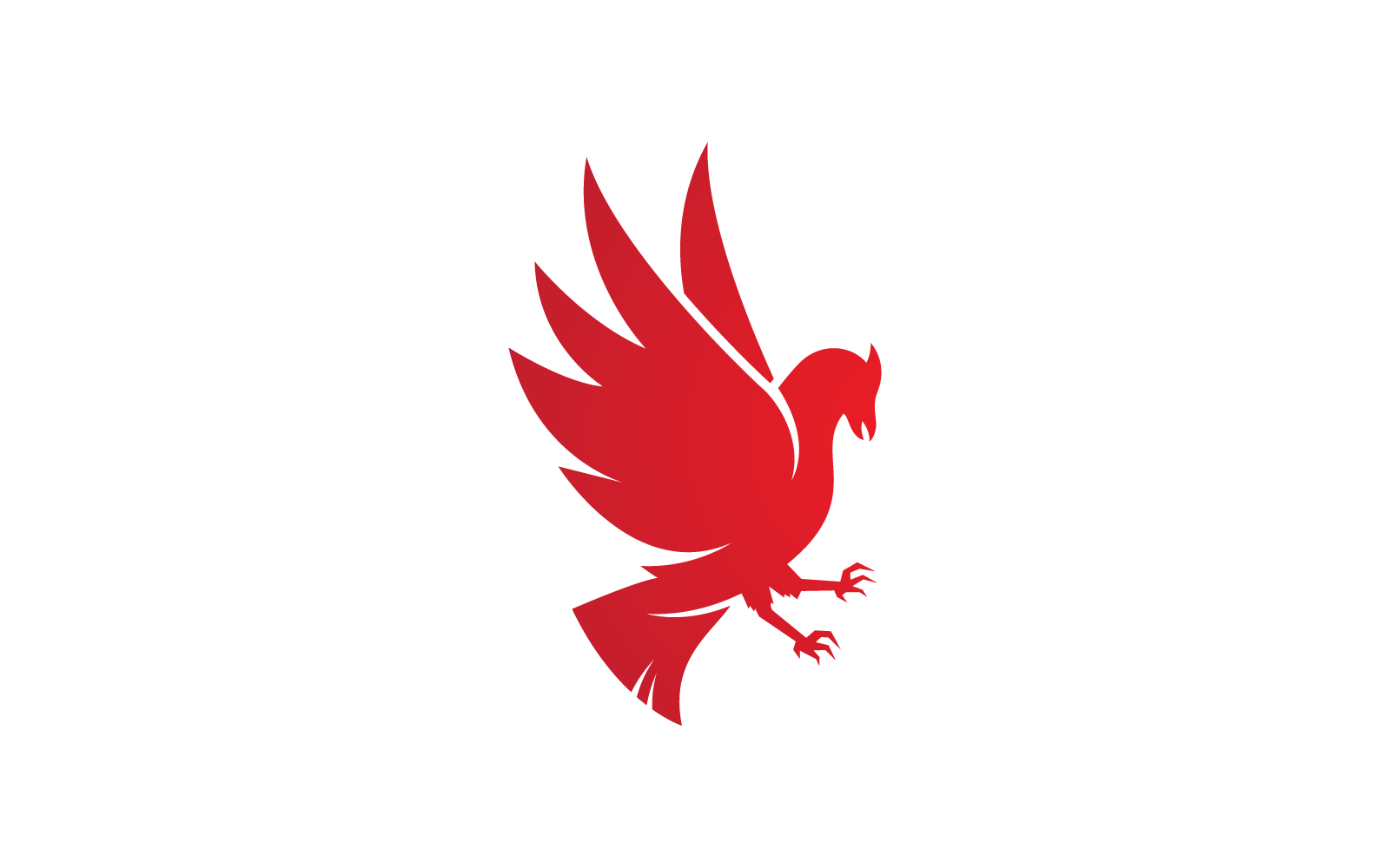 Falcon eagle bird logo illustration flat design