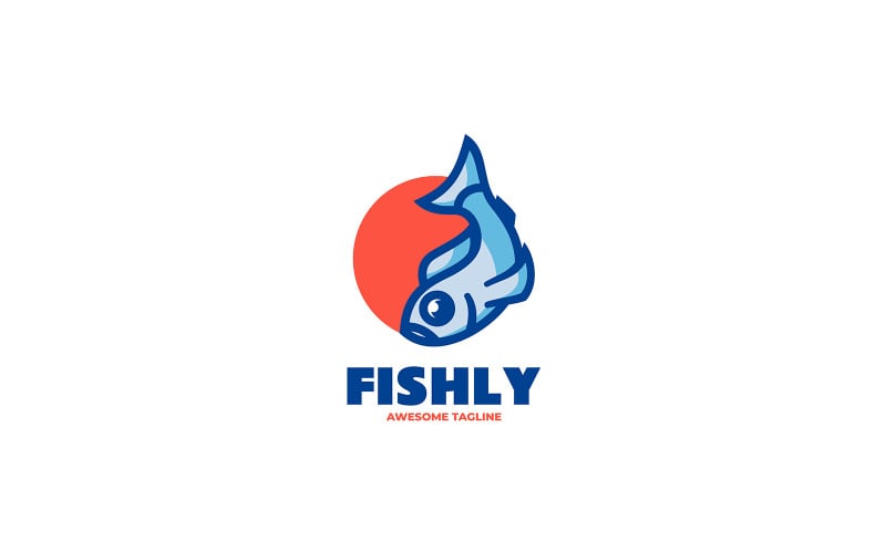 Fish Simple Mascot Logo Design 1 Logo Template