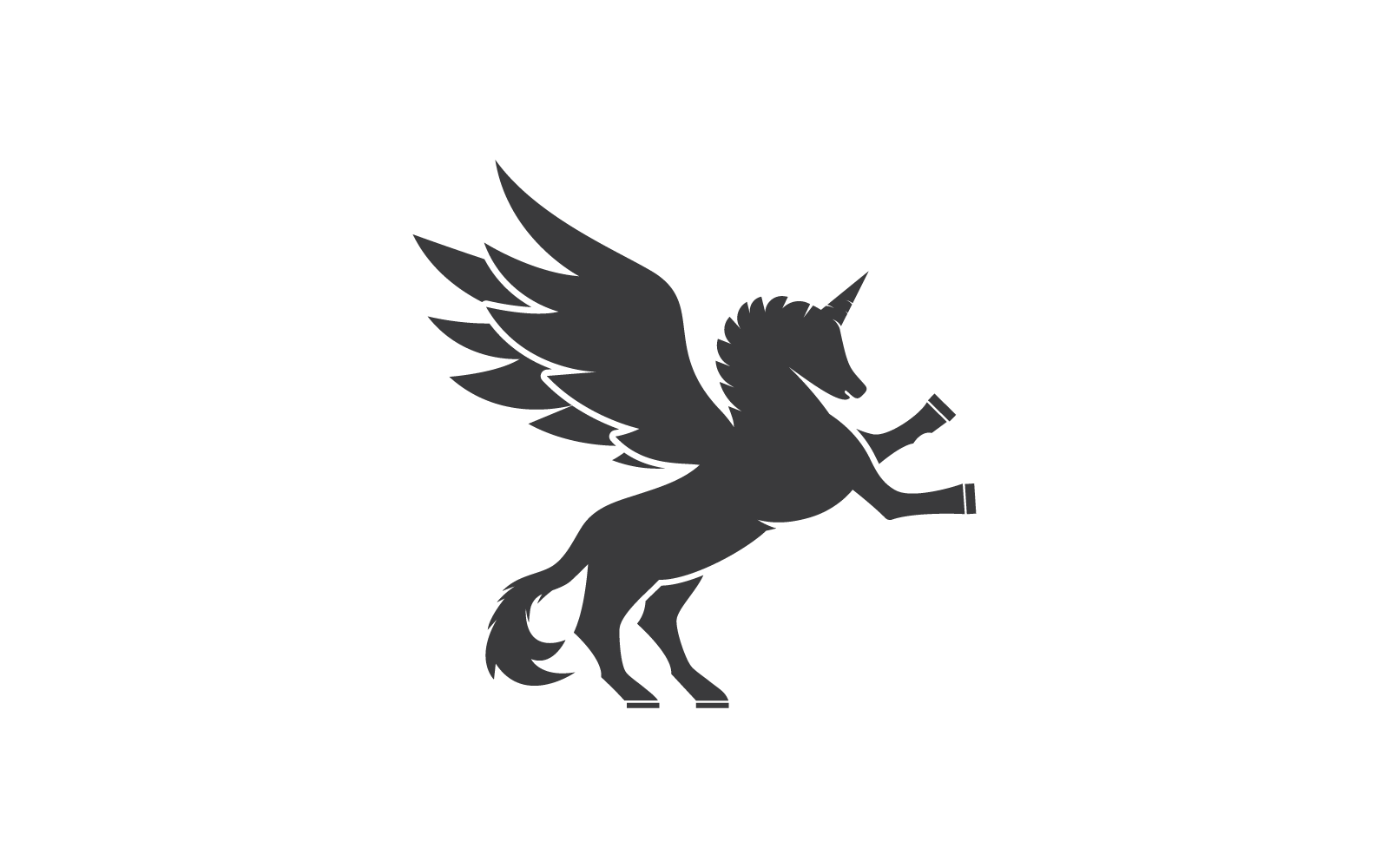 Pegasus logo vector illustration design template
