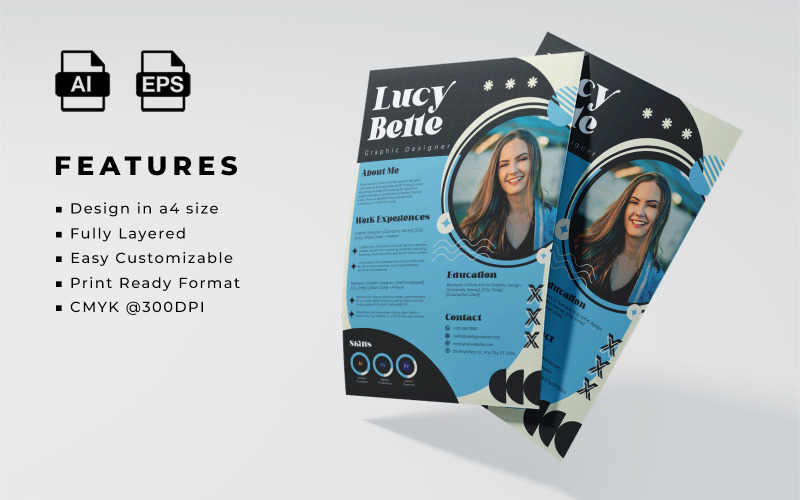 Resume and CV Template 019 Corporate Identity