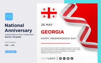 Georgia National Day Celebration Banner