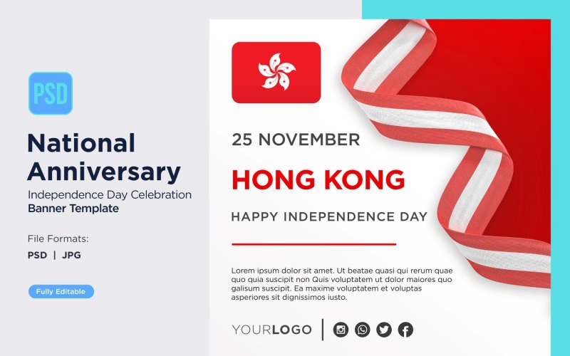 Hong Kong National Day Celebration Banner Corporate Identity
