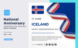 Iceland National Day Celebration Banner