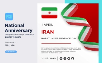 Iran National Day Celebration Banner