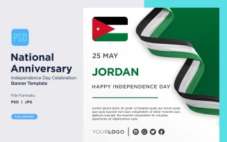 Jordan National Day Celebration Banner