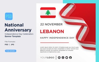 Lebanon National Day Celebration Banner