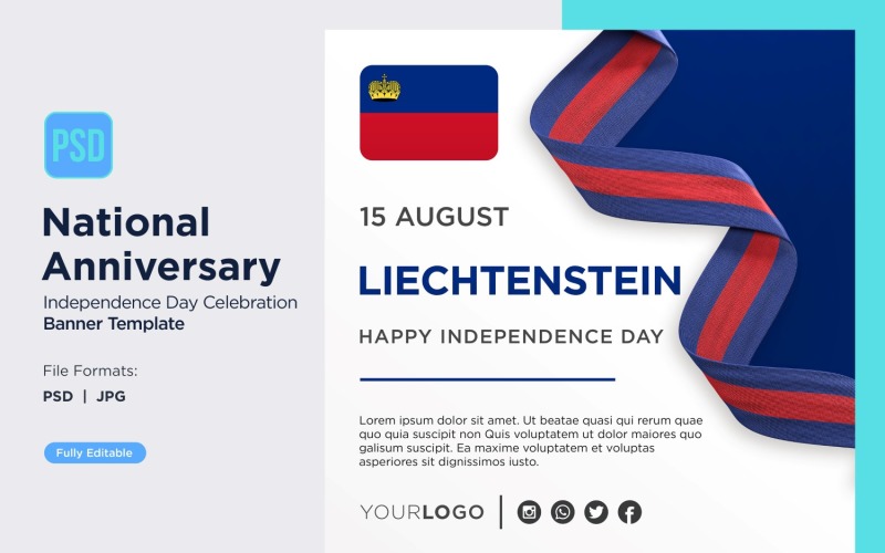 Liechtenstein National Day Celebration Banner Corporate Identity