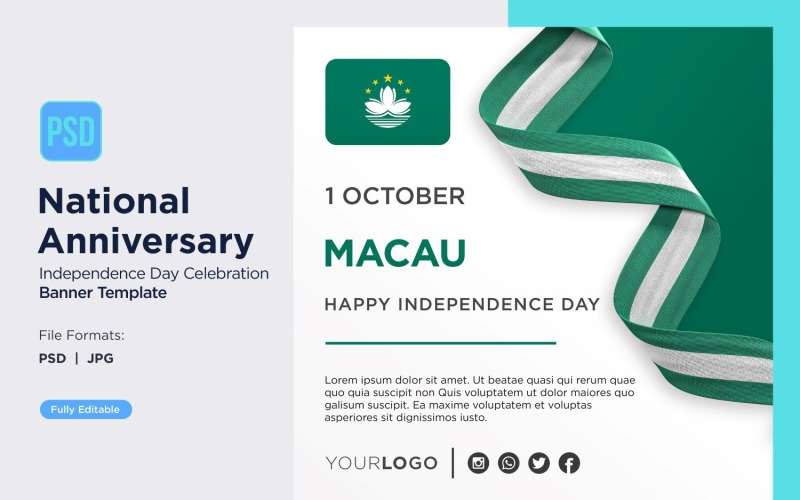 Macau National Day Celebration Banner Corporate Identity