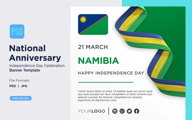 Namibia National Day Celebration Banner Corporate Identity
