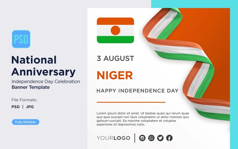 Niger National Day Celebration Banner Corporate Identity