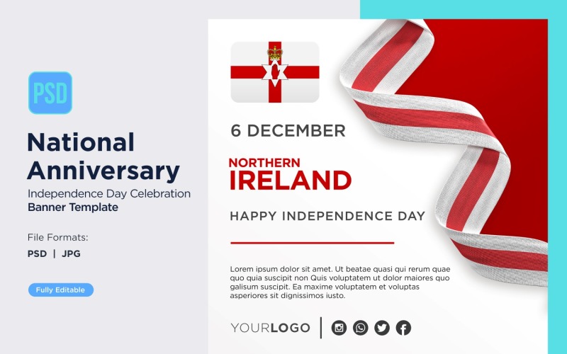 Northern Ireland National Day Celebration Banner Corporate Identity