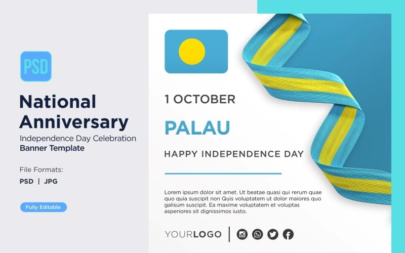 Palau National Day Celebration Banner Corporate Identity