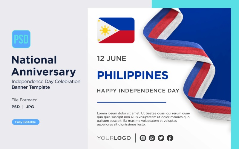 Philippines National Day Celebration Banner Corporate Identity