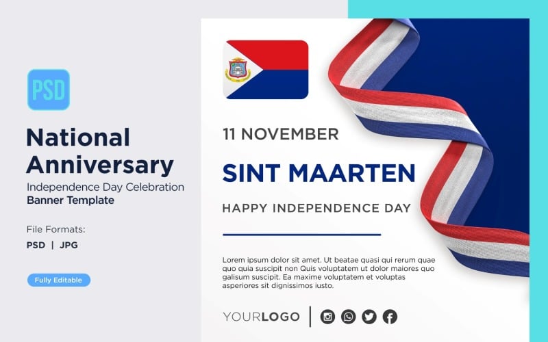 Sint Maarten National Day Celebration Banner Corporate Identity