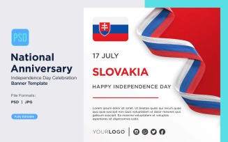 Slovakia National Day Celebration Banner