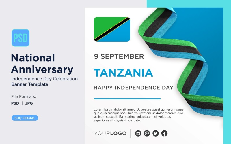 Tanzania National Day Celebration Banner Corporate Identity