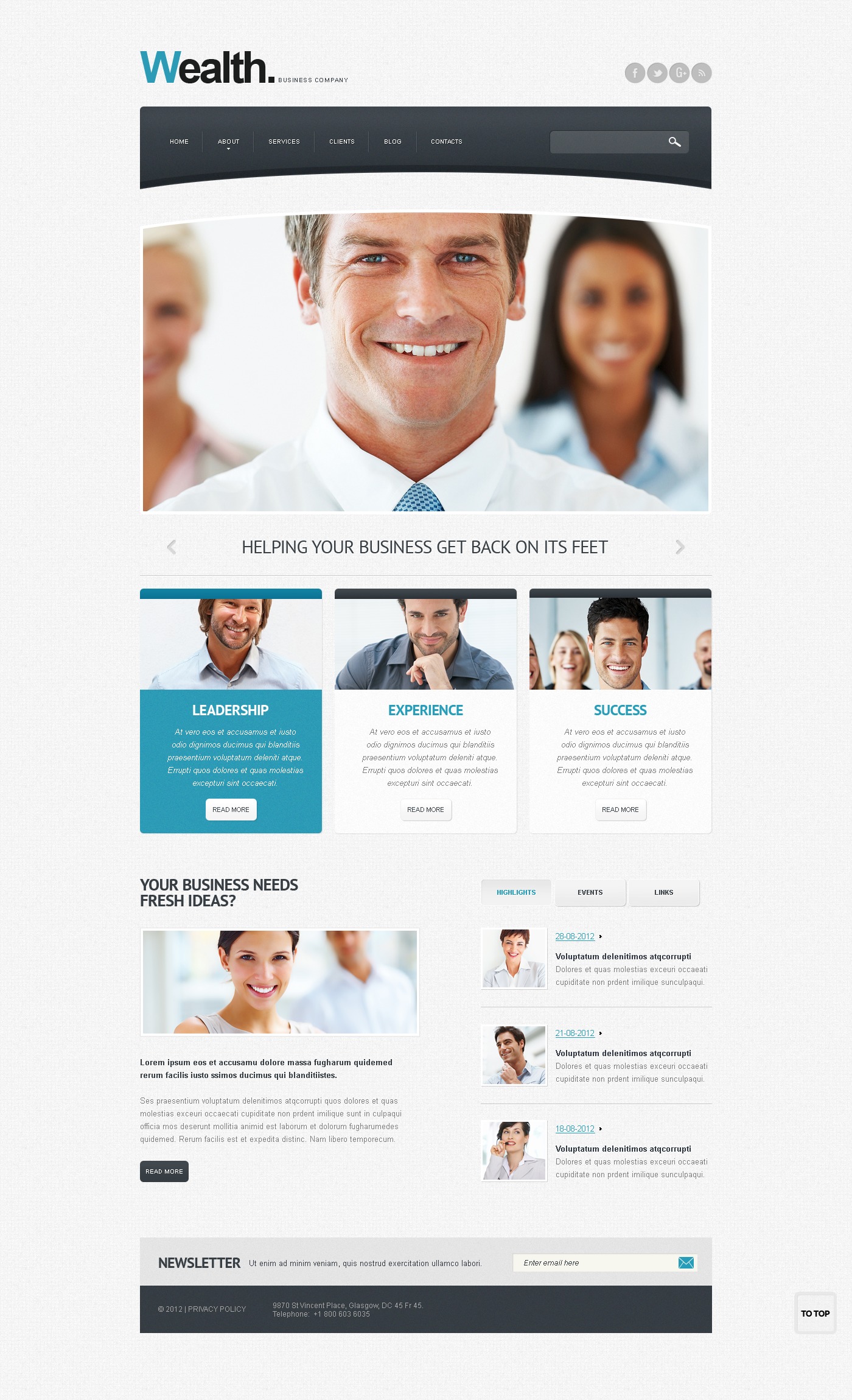 Plantilla Drupal #40374 para Sitio de Agencias de publicidad - captura de pantalla
