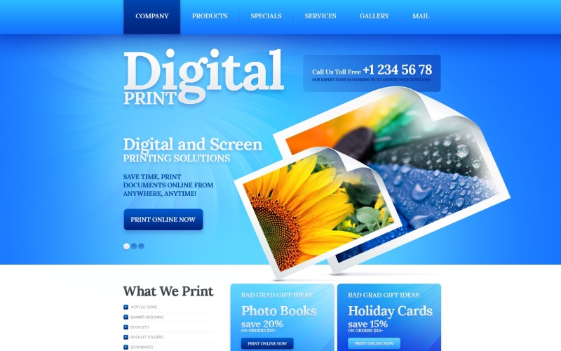 Print Shop Website Template