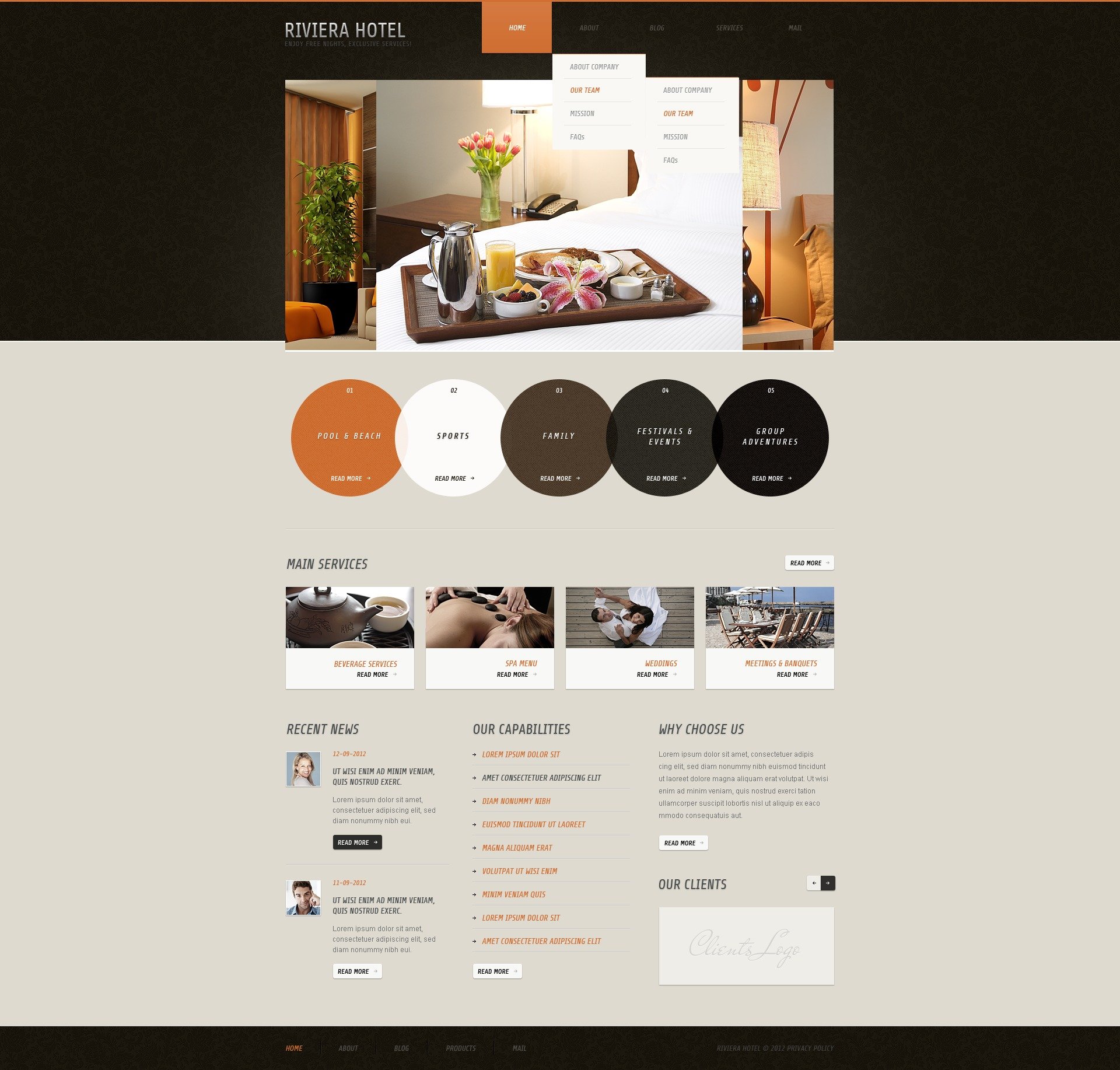 Thème WordPress pour site d'hôtel #40361 - screenshot
