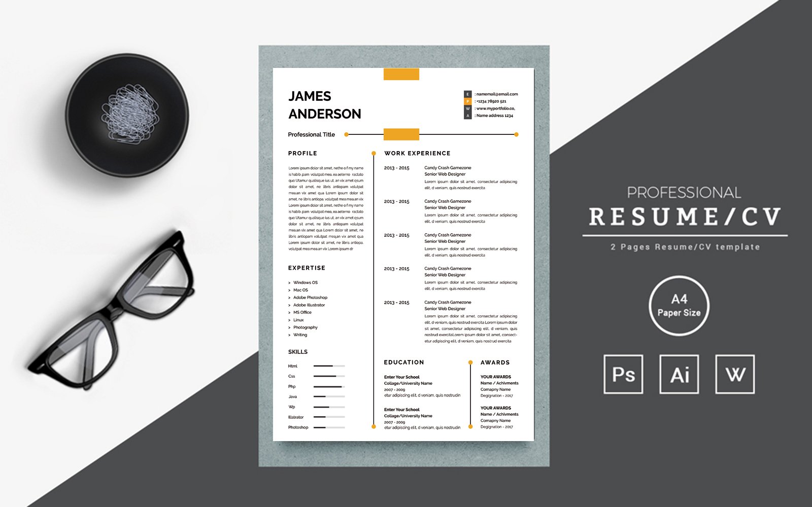Template #403005 Resume Cover Webdesign Template - Logo template Preview