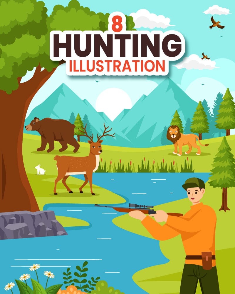 Kit Graphique #403074 Hunting Rifle Divers Modles Web - Logo template Preview