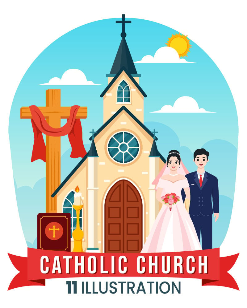 Kit Graphique #403083 Catholic Priest Divers Modles Web - Logo template Preview