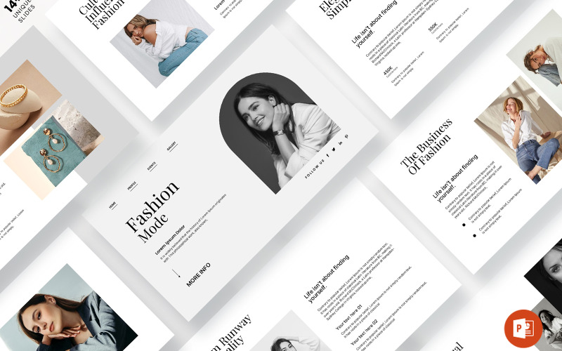 Fashion Mode Presentation Template PowerPoint Template