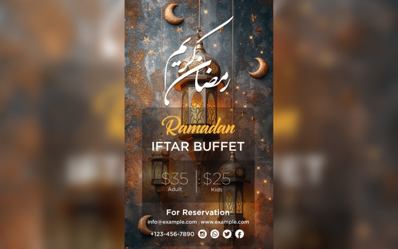 Ramadan Iftar Buffet Poster Design Template 58 Social Media