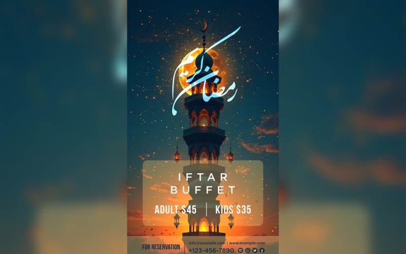 Ramadan Iftar Buffet Poster Design Template 59 Social Media