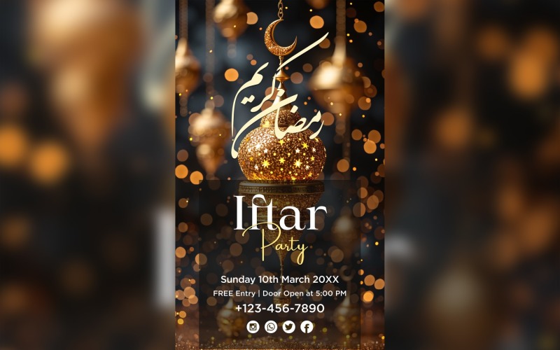 Ramadan Iftar Party Poster Design Template 61 Social Media