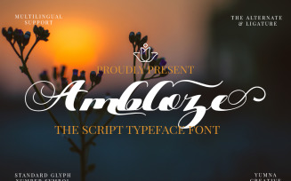 Ambloze Script - Retro Script Font