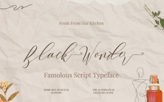 Black Wonder - Script Font