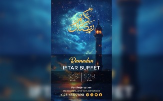 Ramadan Iftar Buffet Poster Design Template 107