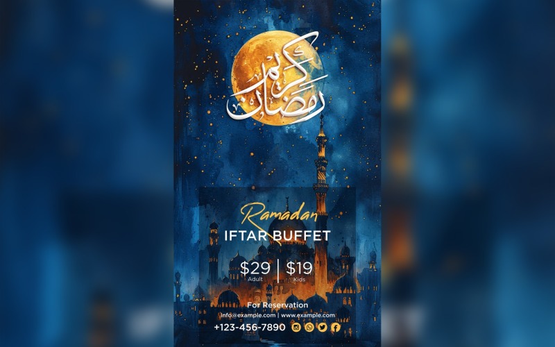 Ramadan Iftar Buffet Poster Design Template 108 Social Media