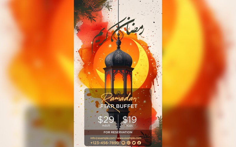 Ramadan Iftar Buffet Poster Design Template 67 Social Media