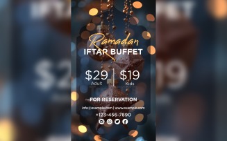 Ramadan Iftar Buffet Poster Design Template 73